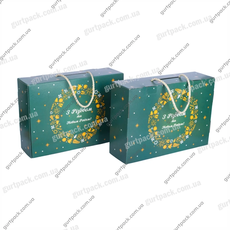 Коробка моноблок 900г Зелена Н88-1 - 1
