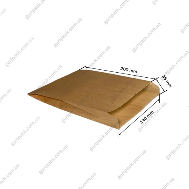 Пакет крафт саше 140*35*200 - 1
