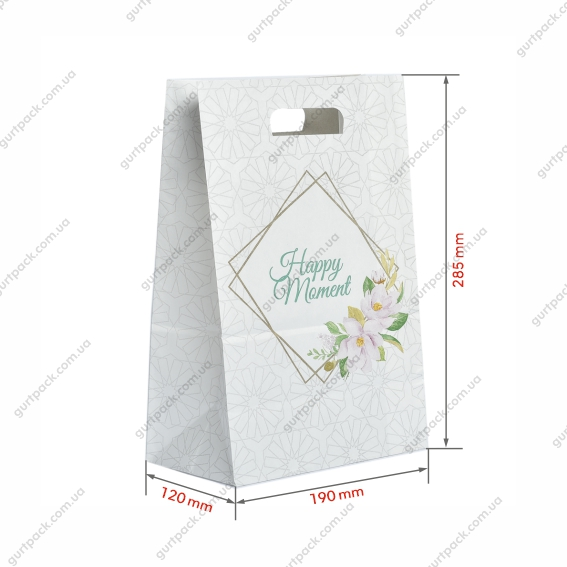 Пакет весільний Happy Moment лілії з узором В19 - 2