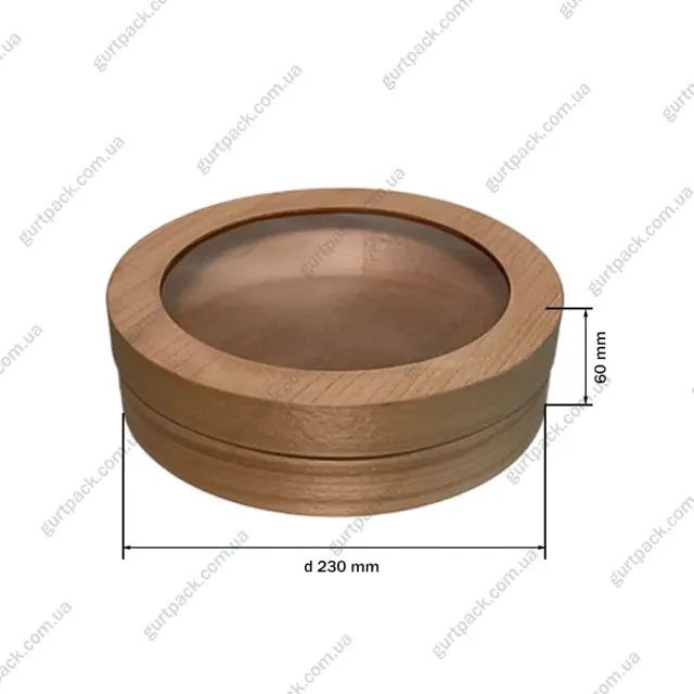 Тубус з прозорою кришкою 230*60 - 2