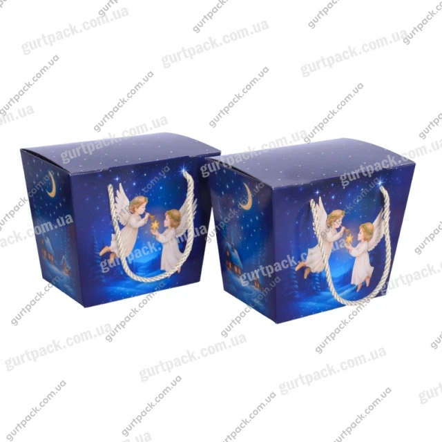 Коробка з ручками-шнурками 700г Ангели Н72-3 - 1