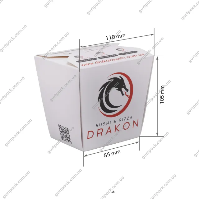 Коробка для WOK/салат 500мл с печатью Ф28 - 1