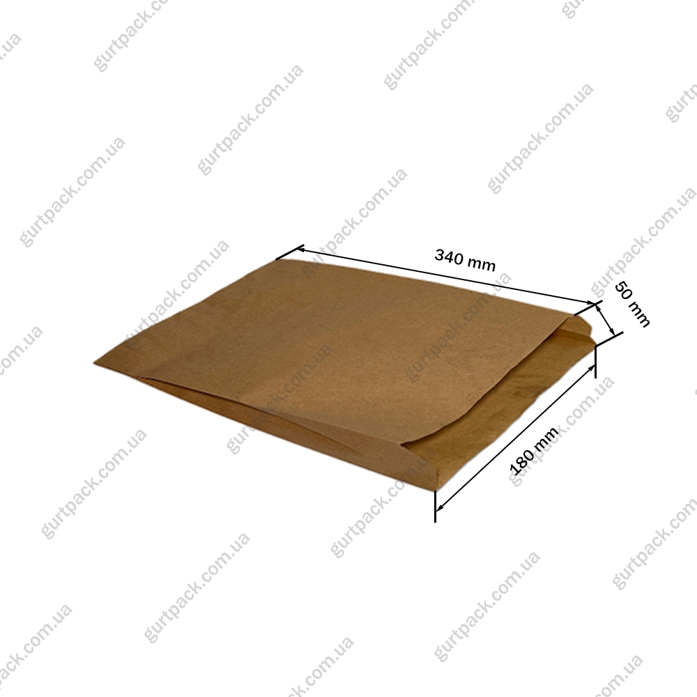 Пакет крафт саше 180*50*340 - 1