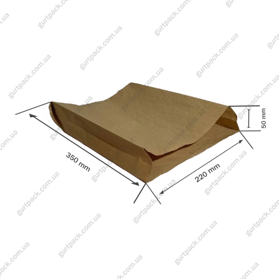 Пакет крафт саше 220*50*350 - 1