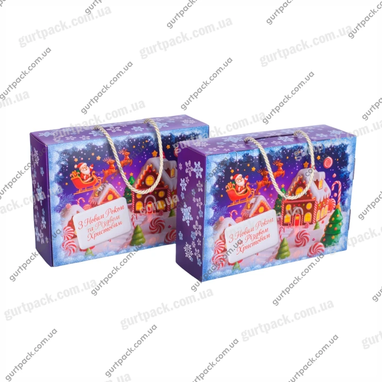 Коробка моноблок 900г Фіолетова Н88-2 - 1